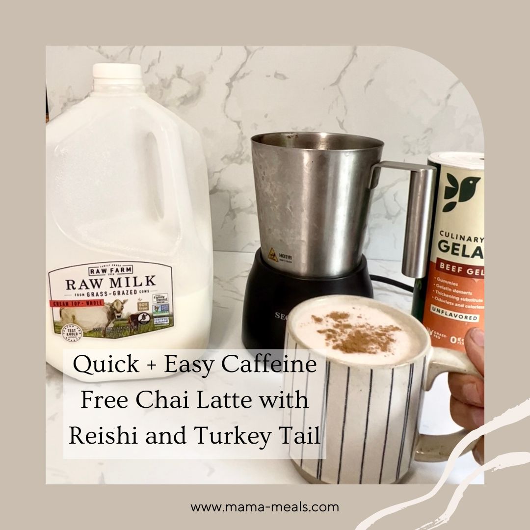 QUICK + EASY Caffeine Free Chai Latte (with adaptogens!)