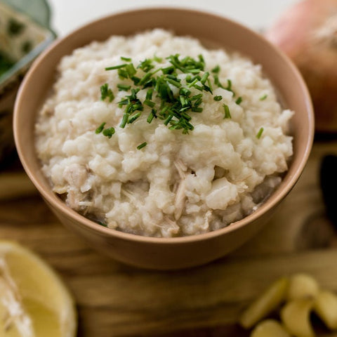 Creamy Chicken + Rice Congee